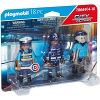 PLAYMOBIL - 70669 - Police Equipe de policiers - Bleu - Mixte - 4 ans et plus