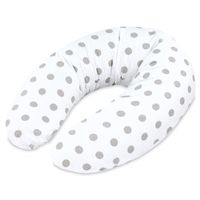 Oreiller pour dormeur latéral 165 x 70 cm confort - Coton oreiller de couchage avec housse Oreiller pour le corps Pois sur blanc