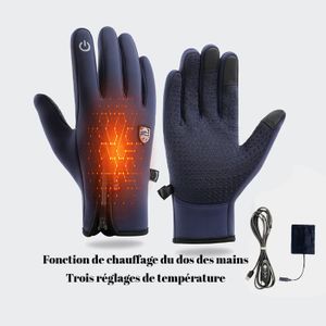 Gants Chauffants Électriques Rechargeables 7.4V 4000mAh – 3 Niveaux Chaleur, Écran Tactile, Moto Ski Homme Femme