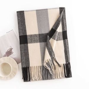Écharpe Oversize En Cachemire Mélangé - Beige Clair - 70x200 Cm Réversible à Franges - Neuf Avec étiquettes