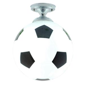 PLAFONNIER Football Plafonnier, 20cm plafonnier semi-encastré en verre de football,Noir