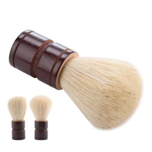 MOUSSE À RASER - GEL Brosse de rasage Brosse à barbe portable pour homme avec poignée en bois pour utilisation de voyage à domicile (bois + poils)