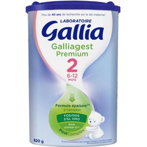 LAIT 2E ÂGE Gallia Galligest Premium Lait 2ème Âge 820g