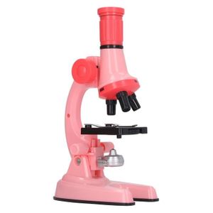 MICROSCOPE minifinker Kit scientifique de microscope pour enfants Ensemble de microscopes pour enfants, source d'image jeux activite Bleu Rose