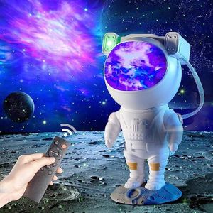 VEILLEUSE BÉBÉ Projecteur D'astronaute Ciel Etoile Galaxie,Astronaute Projecteur avec Nébuleuse,Minuterie et Télécommande,Lampe Projecteur Plafond