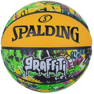 BALLON DE BASKET-BALL Spalding Graffiti Ball 84374Z, Unisexe, Jaune, ballons de basket