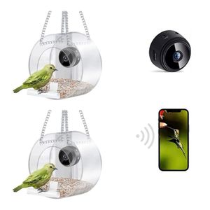 Mangeoire à oiseaux solaire sans fil avec caméra, caméra extérieure,  capture automatique, maison de mangeoires à oiseaux 1080P avec caméras,  AI-Smart identifie les espèces d'oiseaux, lorsque les oiseaux sont détectés  - AliExpress