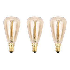 AMPOULE - LED 3X Ampoules Edison Vintage E14 220V ST48 Ampoules Incandescentes 25W 40W 60W Lumiere de Filament Retro Edison
