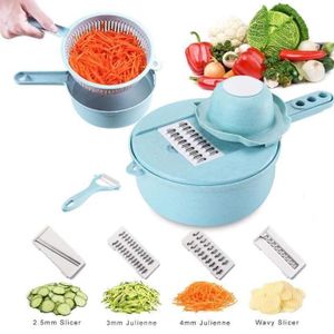 Coupeur de spirale de l/égume de trancheuse de mandoline 10 dans 1 d/écoupeur de hachoir de l/égume for la cuisine avec le s/éparateur de 4 lames//oeuf//la r/âpe//le tamis de nourriture//le protecteur