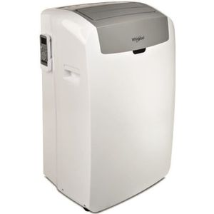 WHiRLPOOL PAC W212CO Climatiseur mobile 3500 watts - 12000 Btu - Programmable - Classe A - Télécommande - 6ème Sens - Purificateur