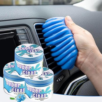Lot 4 Gel Nettoyant Universel Jaune - Slime Nettoyage Clavier Voiture Maison - Élimine Poussière Et Saletés