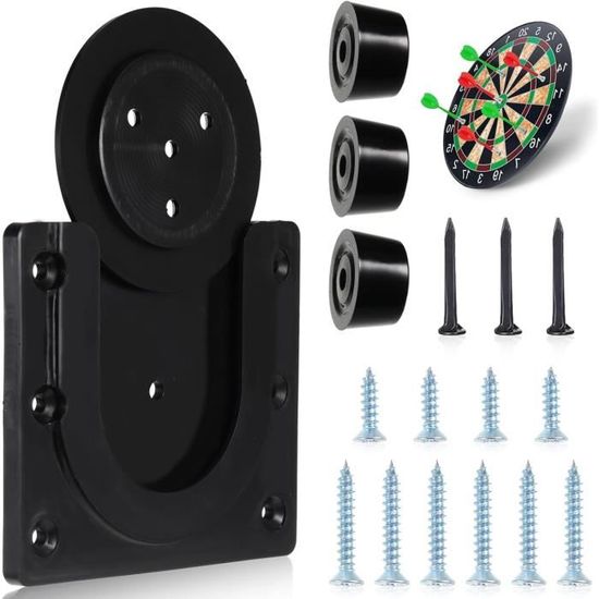 Support Mural Robuste Pour Cible De Fléchettes - Kit Complet Avec Ruban à Mesurer, Vis Et Patins