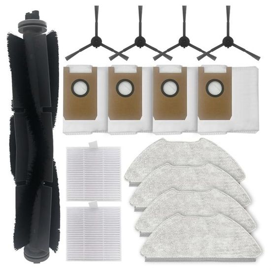 Pièces de rechange compatibles avec aspirateur robot Airrobo P20, accessoires 1 brosse principale, 6 filtres HEPA, 6 brosses latérales Pièces de rechange compatibles avec aspirateur robot Airrobo P20, accessoires 1 brosse principale, 6 filtres HEPA, 6 brosses latérales