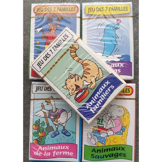 1 Jeu des 7 familles ,jeu de cartes 7 familles 42 cartes aux choix ou ...