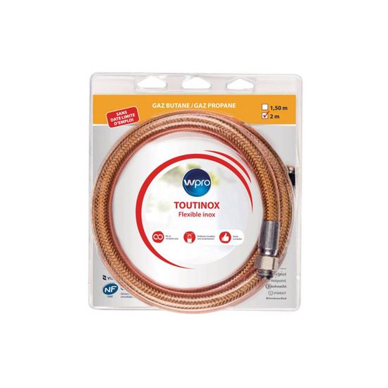 Enders Tuyau De Gaz 250 Cm Noir - Résistant Jusqu'à -30°C - Raccord G ¼" LH