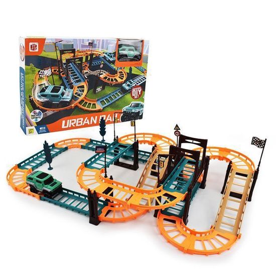Circuit Voiture Spider électrique - 212 Pièces, Pour Enfants 2-8 Ans, Jeu De Construction Et Course