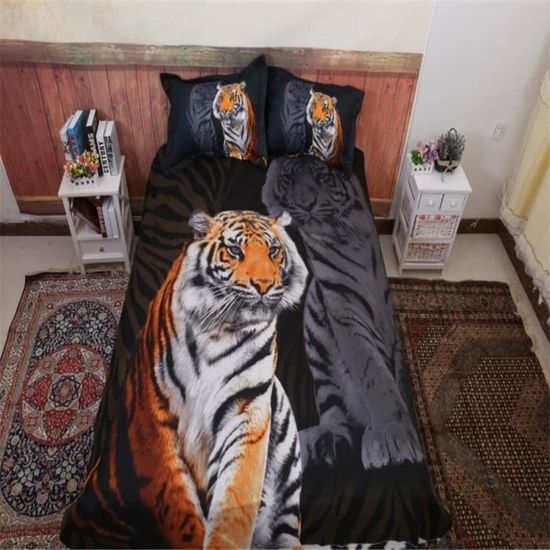 Housse De Couette Dinosaure 3D - Microfibre Douce Avec Fermeture éclair - Parure De Lit 3 Pièces King (220x240cm) - Enfants Et Adultes