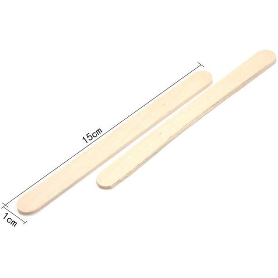 Lot De 100 Bâtonnets En Bois Quarkzman - 11,4cm (4,5 Pouces) Pour Bricolage, Glaces Et Activités Créatives
