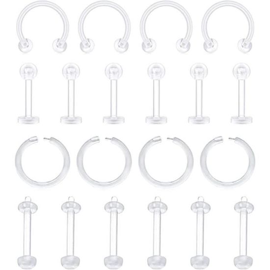 Piercing nez pierre semi précieuse améthyste tige en L