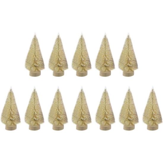 Lot De 30 Mini Sapins De Noël Artificiels Avec Base En Bois Pour Décoration De Noël, Fête De Noël, Décoration De Table, Artisanat (vert + Bleu + Blanc