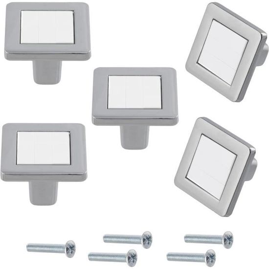 Lot De 10 Boutons De Tiroir Carrés En Bois Pour Placard, Commode, Armoire