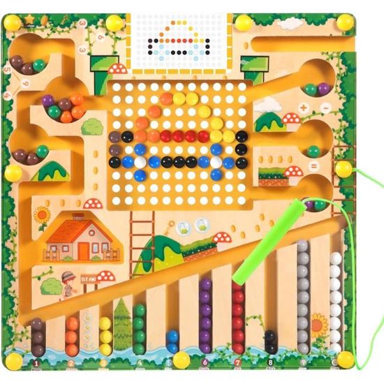 Tableau De Puzzle De Labyrinthe Magnétique Montessori D'alphabet Magnétique Pour La Motricité