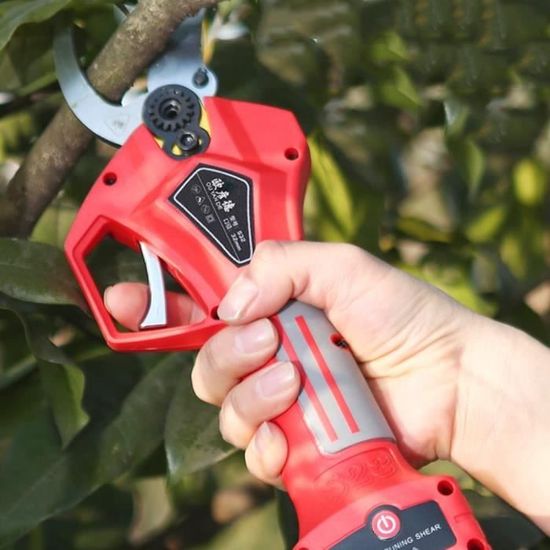 Sécateur électrique Sans Fil Professionnel - Coupe Jusqu'à 35mm, Batterie 2000mAh, Lame SK5 - Pour Jardin, Verger, Vignes