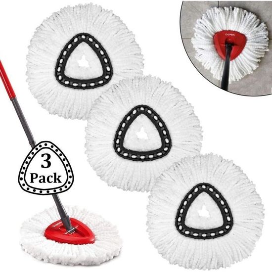 Lot de 3 têtes de rechange pour balai serpillère Vileda EasyWring Clean[746] Cdiscount Maison