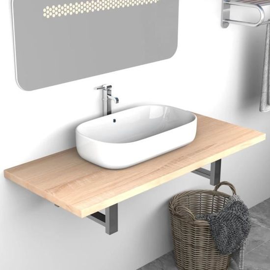 🐨🐨Meuble de salle de bain Industriel - Armoire de toilette Meuble lavabo évier- Colonne salle de bain Armoire de rangement W3216