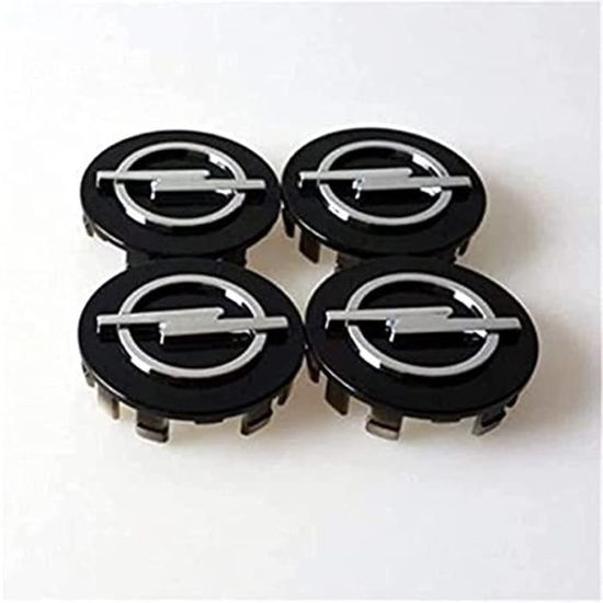 HEYCE 4 Cache-Moyeux 56mm Pour Opel Vauxhall Astra K, Insignia, Vectra, Crossland, Corsa - Design Sportif Noir