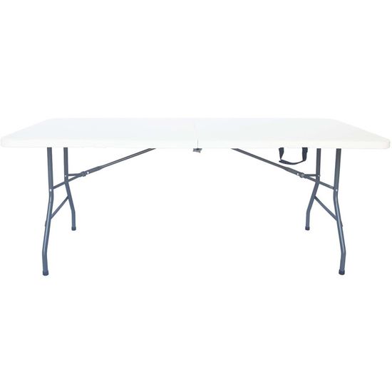 KG KITGARDEN Table Pliante Multifonction 180x74 Cm - Blanche Pour Intérieur Extérieur