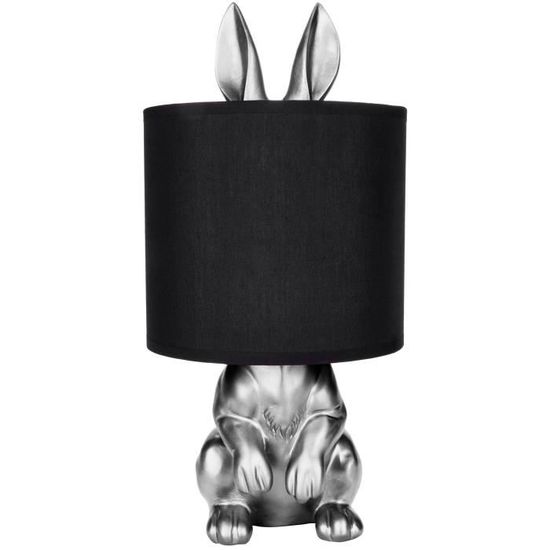 Lampe De Table Industrielle BRUBAKER - Métal Doré, Abat-jour Noir, Hauteur 45 Cm, Ampoule E27