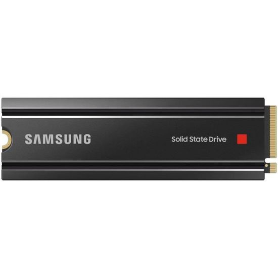 SAMSUNG Disque SSD Interne  - 980 PRO avec dissipateur - 2 To - NVMe - Compatible PS5 (MZ-V8P2T0CW)