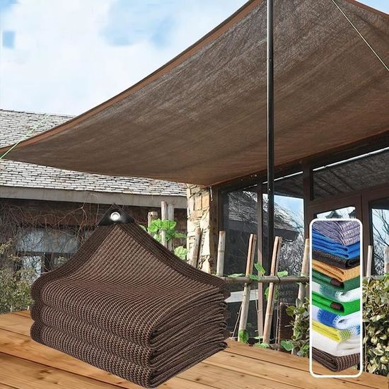 Voile d'ombrage rectangulaire 0,5x2m en HDPE pour filet - Store Banne Para  Exterieur Terrasse Brise Vue Jardin - Cdiscount Jardin