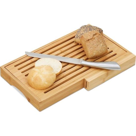 Planche à Pain Bambou FIVE - 44cm Avec Couteau - Set Naturel