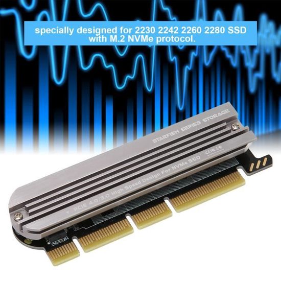 HALJIA Carte Adaptateur M.2 NVME SSD Vers PCIE X4 X8 X16 PCIE