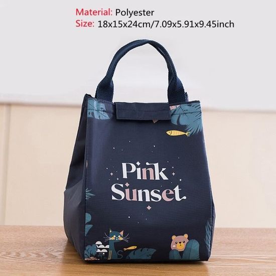 Sac à Déjeuner Isotherme étanche – Capacité 7 L – Pliable – Avec Bandoulière – Pour Travail, école, Pique-nique
