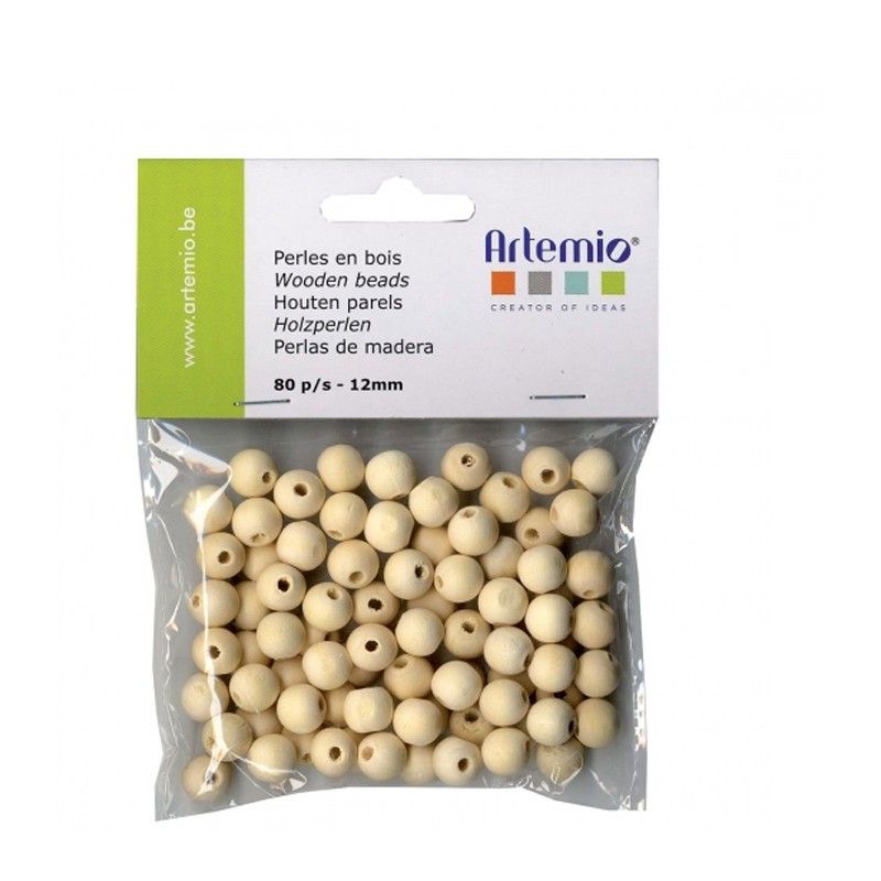 ARTEMIO 80 Perles en Bois 12 mm