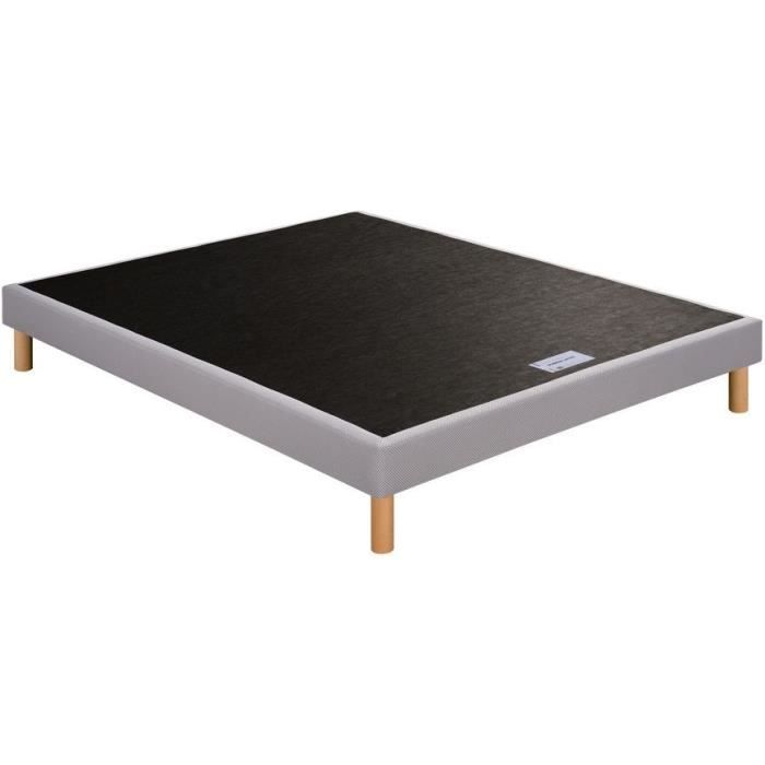 Sommier à lattes 140 x 200 SIMMONS - 4 pieds bois - Caisse en bois massif - Lattes fixes en bois 98 mm de largeur - Sommier à lattes 140 x 200 SIMMONS - 4 pieds bois - Caisse en bois massif - Lattes fixes en bois 98 mm de largeur -