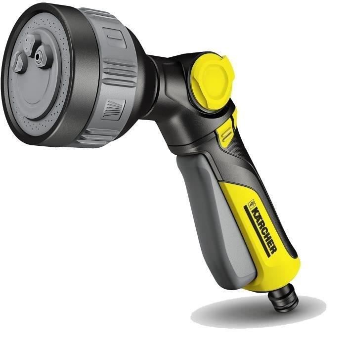 Pistolet d'arrosage Plus - KARCHER - Multifonction - Gâchette autobloquante et rotative - 4 formes d