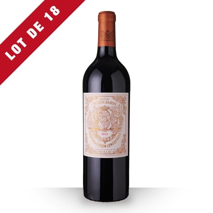 18X Château Pichon Longueville Baron 2013 Rouge 75cl AOC Pauillac - Vin Rouge