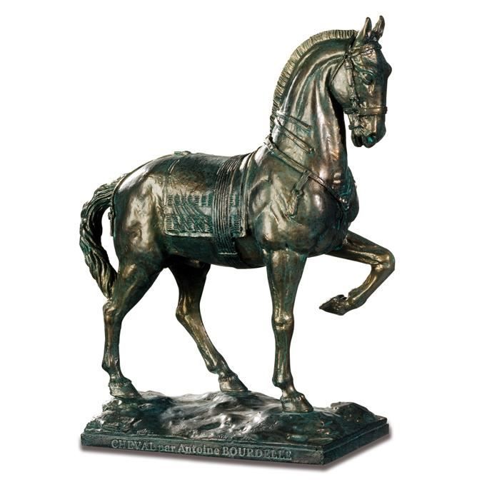 katerina prestige Reproduction Statue Cheval d’Antoine Bourdelle Coloris Bronze Vert 17/10,5/6 cm …