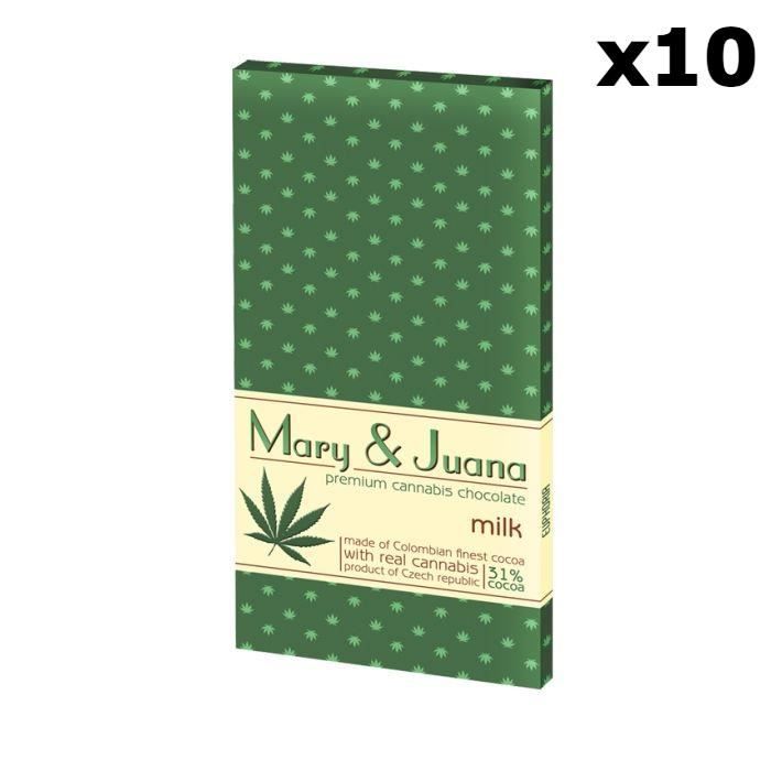 Lot de 10 Tablettes de Chocolat au lait \