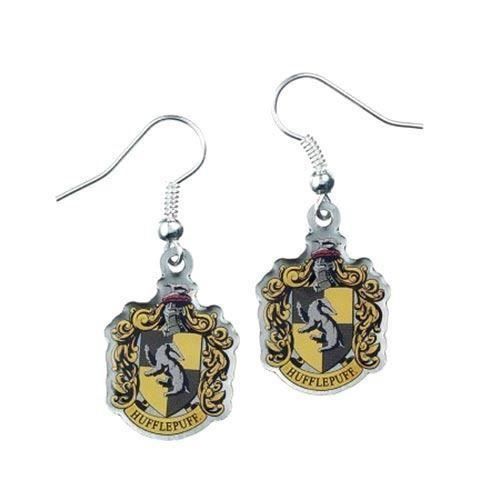 Sous licence officielle Harry Potter Argent Plaqué Crête de Hufflepuff Boucles d'oreilles