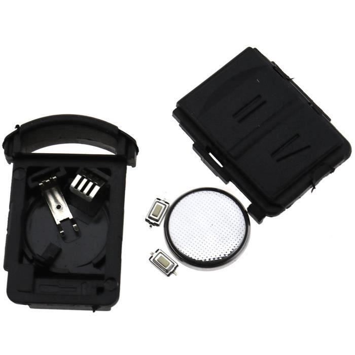 Coque de clé à 2 boutons télécommande à distance clip avec pile RC2032 pour Vauxhall-Opel Agila Combo Van