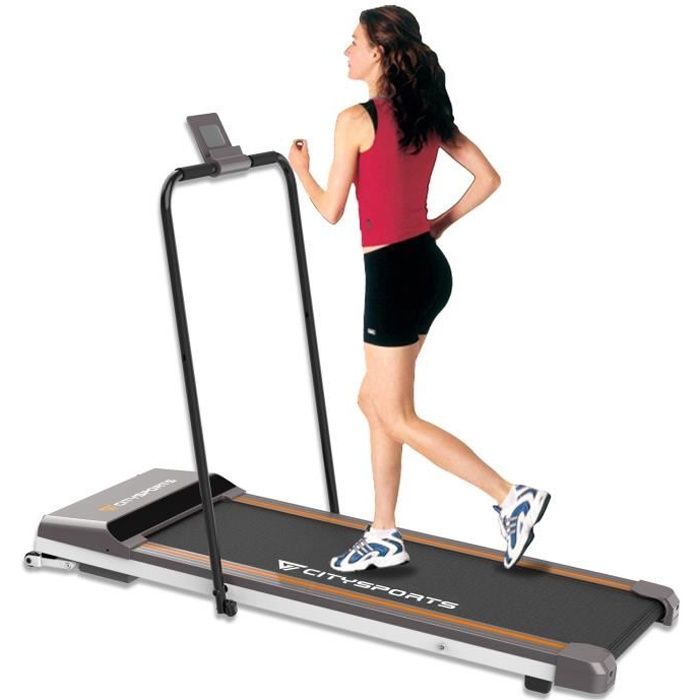 Citysports Tapis de course Electrique Tapis de marche Tapis de course Pliable 1-6km/h Moteur 500 W Écran LCD Avec accoudoir