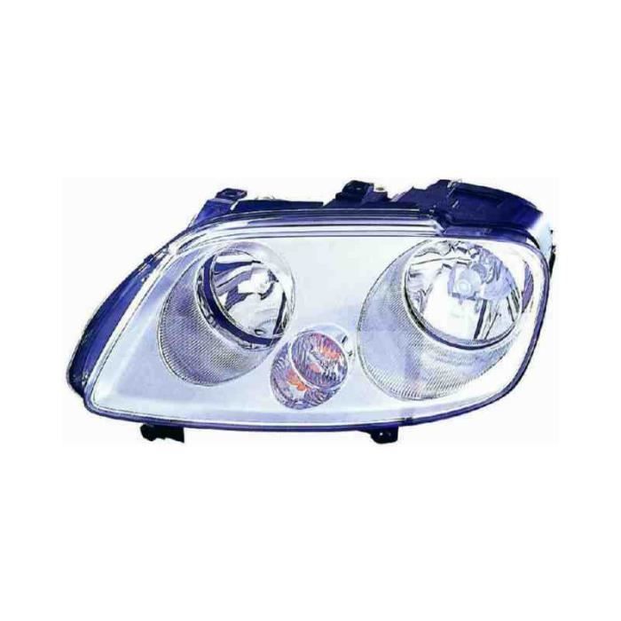 Phare Optique avant droit VOLKSWAGEN CADDY III phase 1, 2004-2010, H7+H1, fond chromé, . 11917202