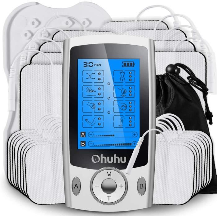 Uniteacute TENS EMS indeacutependante agrave double canal ameacutelioreacutee par Ohuhu, 20 modes de massage Stimulateur muscul