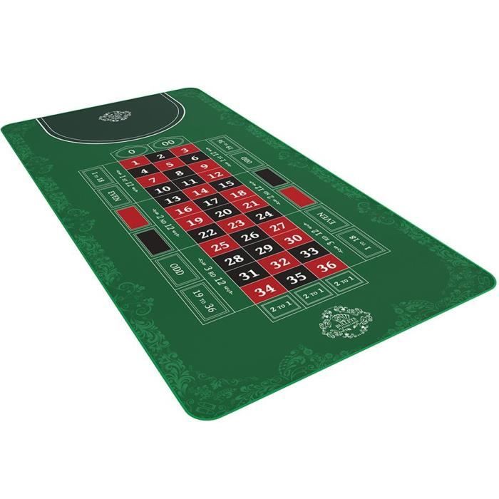 Tapis de Roulette en 180 x 90 cm - tapis de table pour une véritable sensation de casino