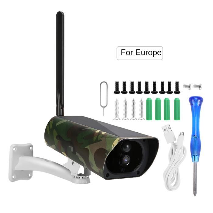 Caméra réseau de camouflage solaire 1080P HD 4G (sans batterie) Bande de fréquence européenne-ROS